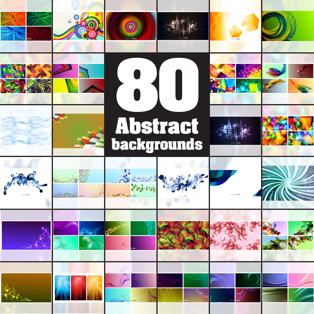 80 Abstract Vector Backgrounds (75% OFF)